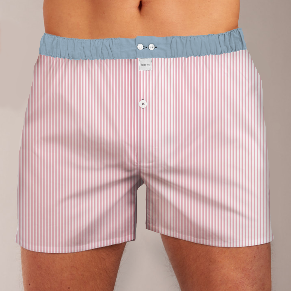 Rose_boxershort_men_innerlayer_pink_lined_pattern_light_blue_waistband