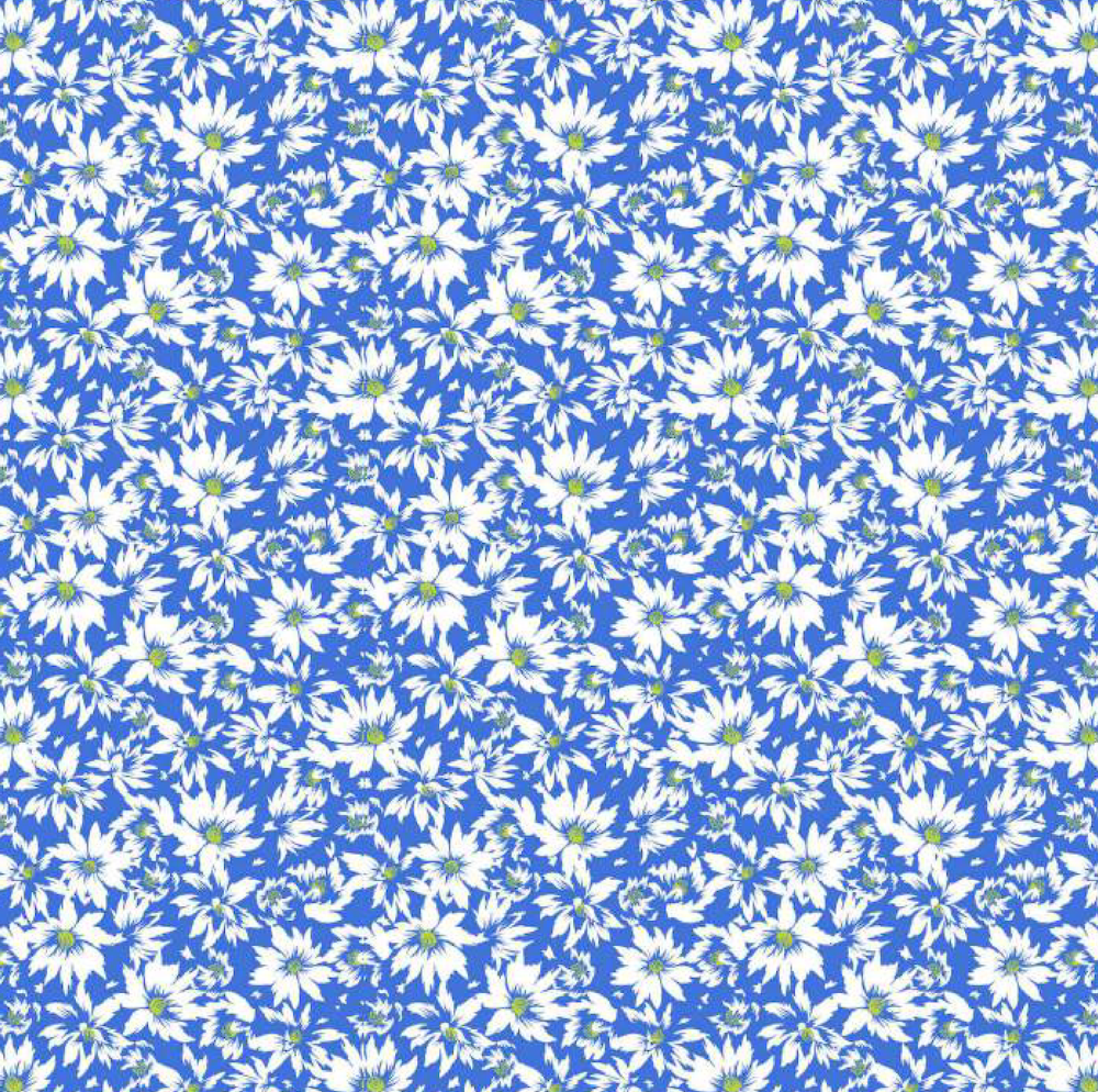 Flore pattern blue flowers 